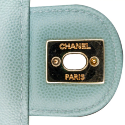 Blue Chanel Mini Caviar Like a Wallet Flap