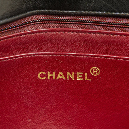 Black Chanel Medium Lambskin Diana Flap Crossbody Bag