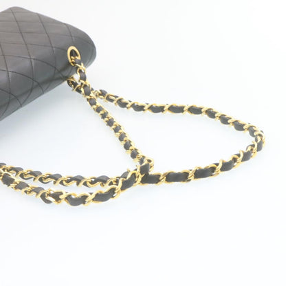 CHANEL Classic Matelasse 25 Chain Flap Shoulder Bag Lamb Skin Black 27848A