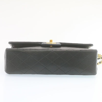 CHANEL Classic Matelasse 25 Chain Flap Shoulder Bag Lamb Skin Black 27848A