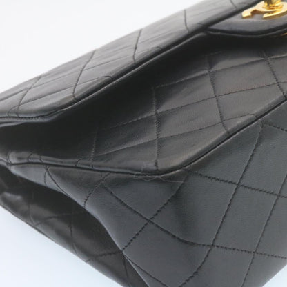 CHANEL Classic Matelasse 25 Chain Flap Shoulder Bag Lamb Skin Black 27848A