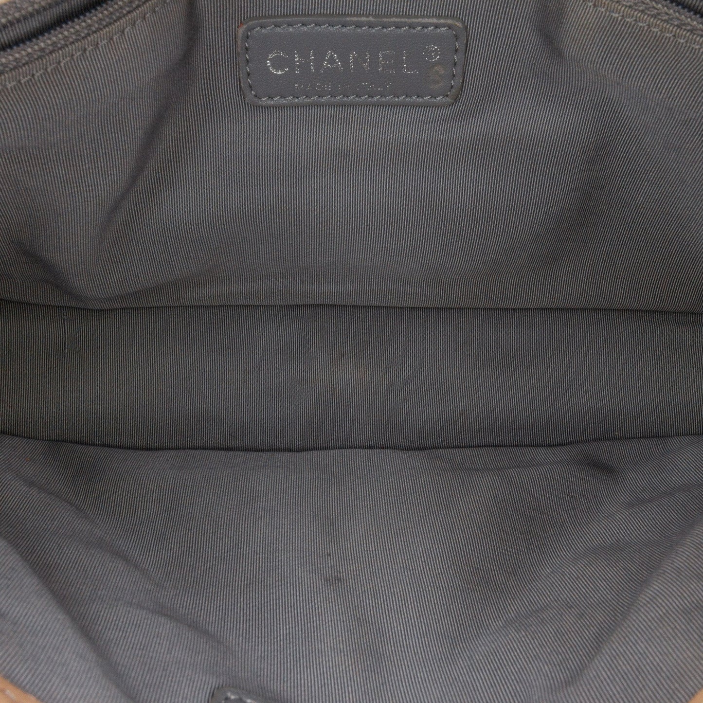 Beige Chanel Medium Caviar French Riviera Flap Shoulder Bag