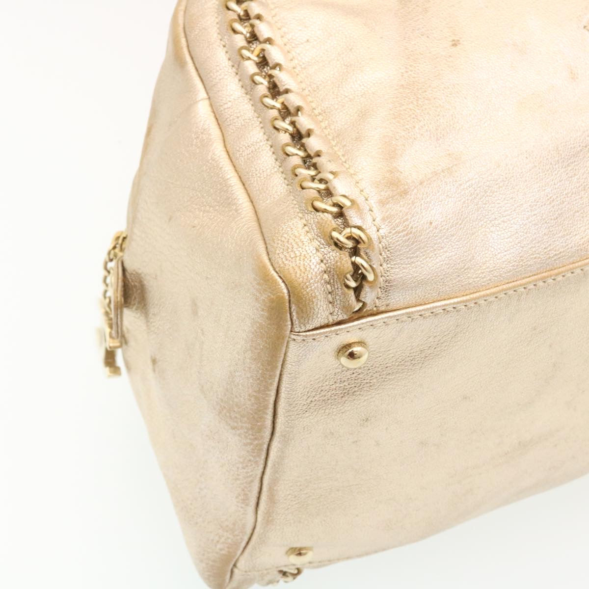 CHANEL Caviar Skin Tote Bag Leather White CC 28380A
