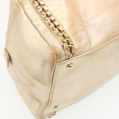 CHANEL Caviar Skin Tote Bag Leather White CC 28380A