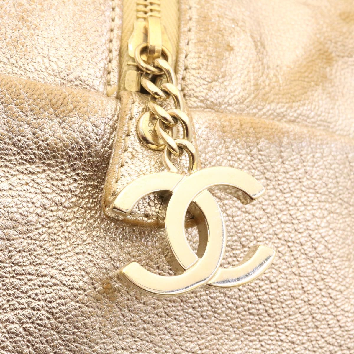 CHANEL Caviar Skin Tote Bag Leather White CC 28380A