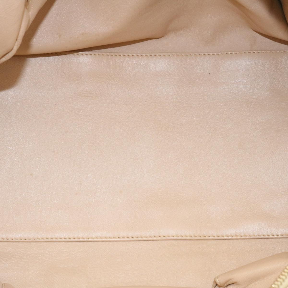 CHANEL Caviar Skin Tote Bag Leather White CC 28380A