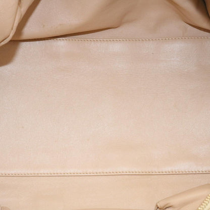 CHANEL Caviar Skin Tote Bag Leather White CC 28380A