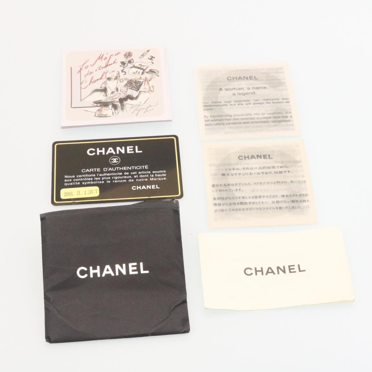 CHANEL Caviar Skin Tote Bag Leather White CC 28380A