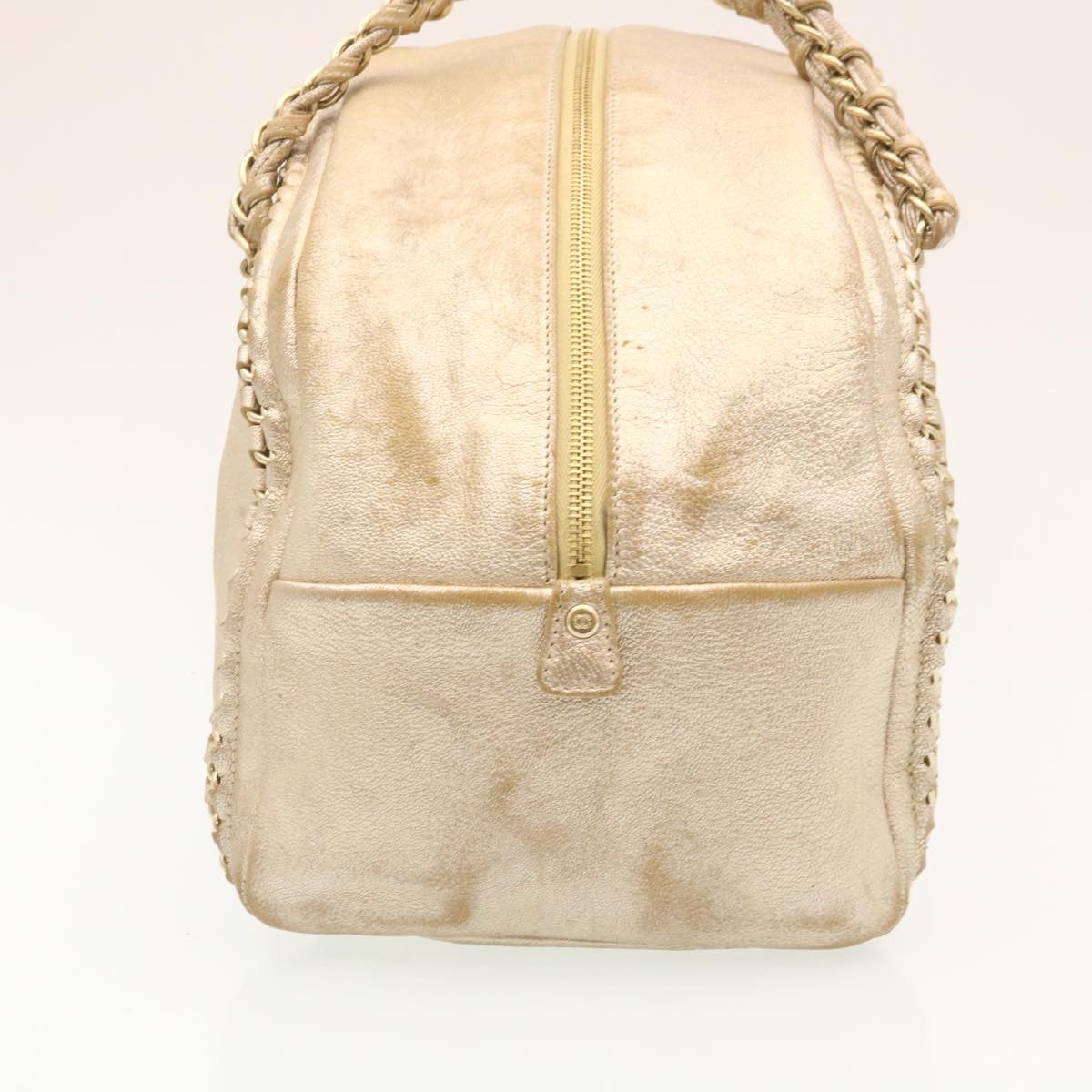 CHANEL Caviar Skin Tote Bag Leather White CC 28380A