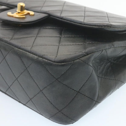 CHANEL Classic Matelasse 23 Chain Flap Shoulder Bag Lamb Skin Black 28634A
