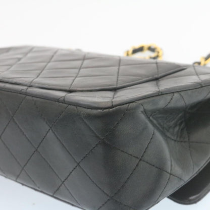 CHANEL Classic Matelasse 23 Chain Flap Shoulder Bag Lamb Skin Black 28634A