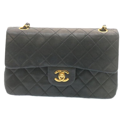 CHANEL Classic Matelasse 23 Chain Flap Shoulder Bag Lamb Skin Black 28634A