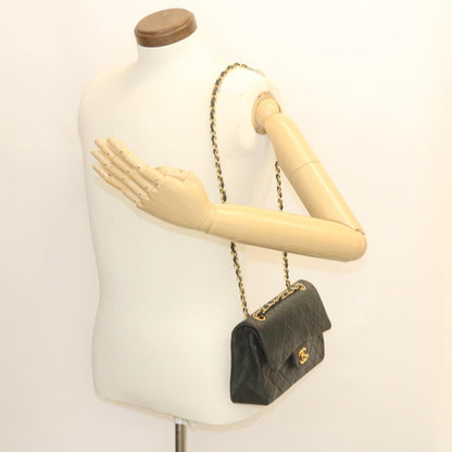 CHANEL Classic Matelasse 23 Chain Flap Shoulder Bag Lamb Skin Black 28634A