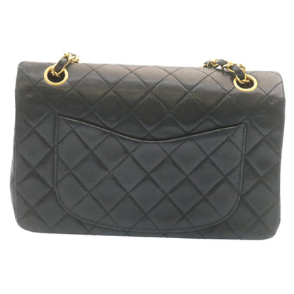 CHANEL Classic Matelasse 23 Chain Flap Shoulder Bag Lamb Skin Black 28634A