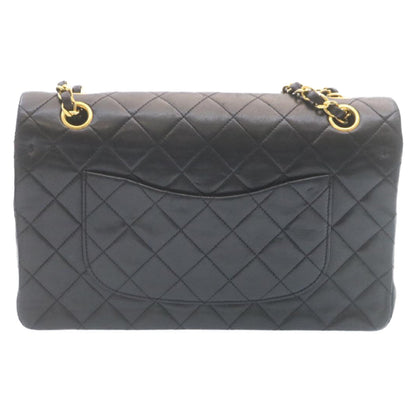 CHANEL Classic Matelasse 25 Chain Flap Shoulder Bag Lamb Skin Black 29001A