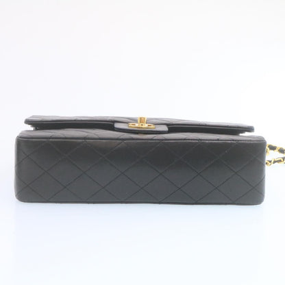 CHANEL Classic Matelasse 25 Chain Flap Shoulder Bag Lamb Skin Black 29001A
