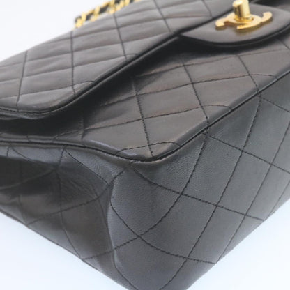 CHANEL Classic Matelasse 25 Chain Flap Shoulder Bag Lamb Skin Black 29001A