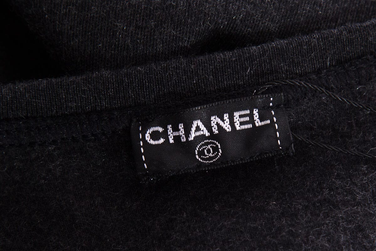 Chanel Charcoal Cotton & Cashmere Athletic Set SZ 38