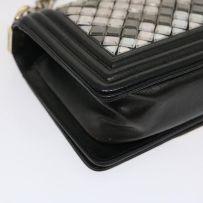 CHANEL Boy Chanel Chain Shoulder Bag Tile Black Multicolor CC 29551A