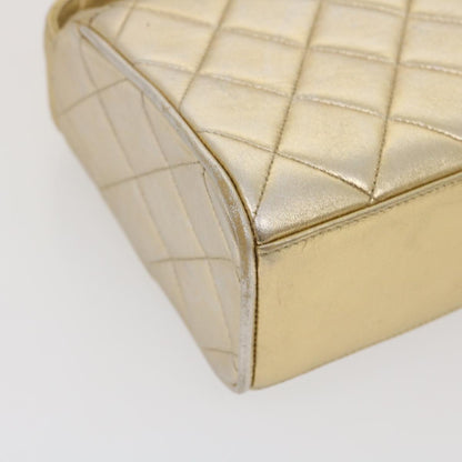 CHANEL Matelasse Shoulder Bag Lamb Skin Gold CC 29567A