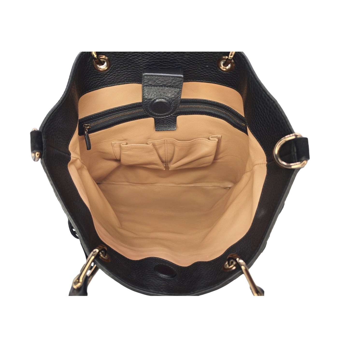 Gucci 2-way Bamboo Handle Black Suede Fringe Hobo Tote Bag