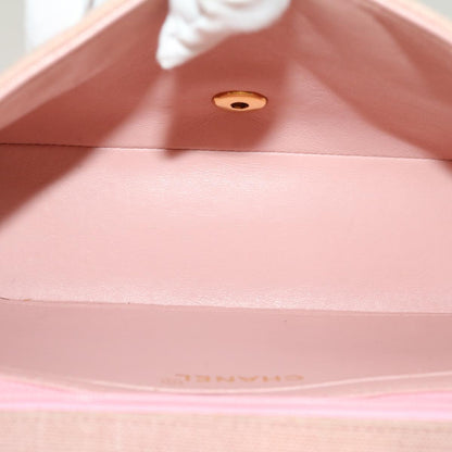 CHANEL Matelasse Turn Lock Chain Diana Shoulder Bag Canvas Pink CC 29889A