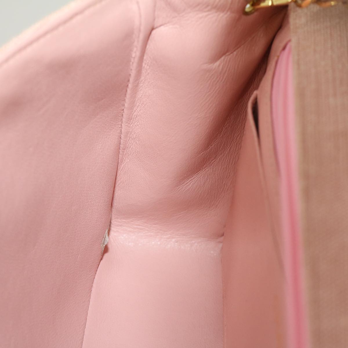 CHANEL Matelasse Turn Lock Chain Diana Shoulder Bag Canvas Pink CC 29889A