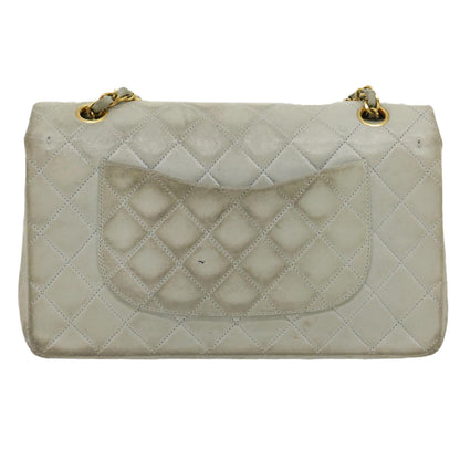 CHANEL Classic Matelasse 25 Double Chain Flap Shoulder Bag Lamb Skin 29961A