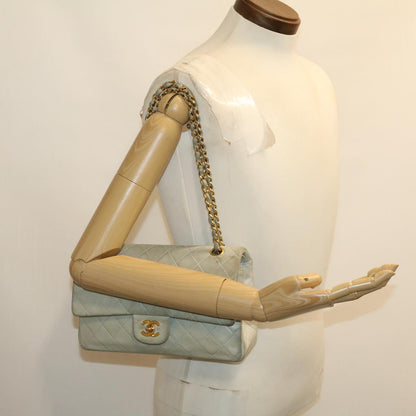 CHANEL Classic Matelasse 25 Double Chain Flap Shoulder Bag Lamb Skin 29961A