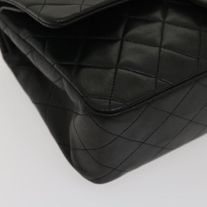 CHANEL Classic Matelasse 25 Chain Flap Shoulder Bag Lamb Skin Black 29962A