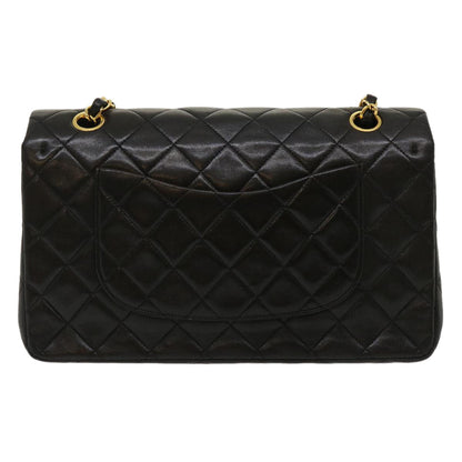 CHANEL Classic Matelasse 25 Chain Flap Shoulder Bag Lamb Skin Black 29962A