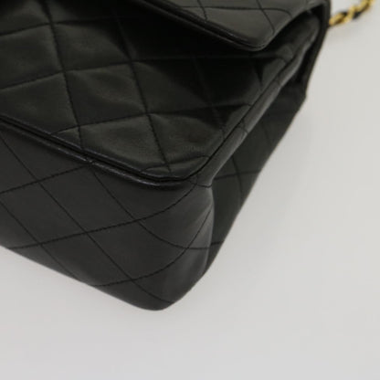 CHANEL Classic Matelasse 25 Chain Flap Shoulder Bag Lamb Skin Black 29962A