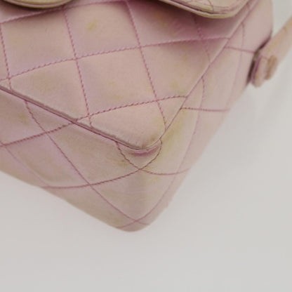 CHANEL Matelasse Hand Bag Silk Satin Pink CC 29999A