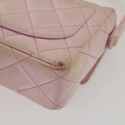 CHANEL Matelasse Hand Bag Silk Satin Pink CC 29999A