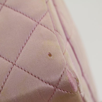 CHANEL Matelasse Hand Bag Silk Satin Pink CC 29999A