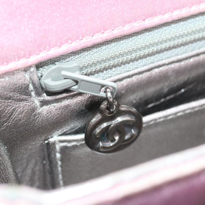 CHANEL Matelasse Hand Bag Silk Satin Pink CC 29999A