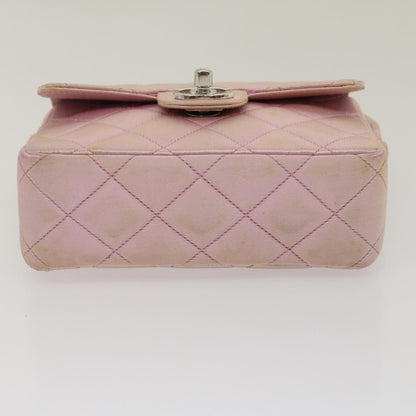 CHANEL Matelasse Hand Bag Silk Satin Pink CC 29999A