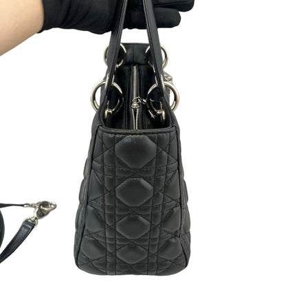 Classic Lambskin Medium Lady Dior Black SHW