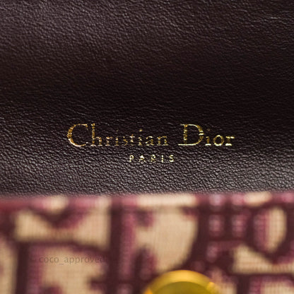 Dior Saddle Belt Pouch Burgundy Dior Oblique Jacquard