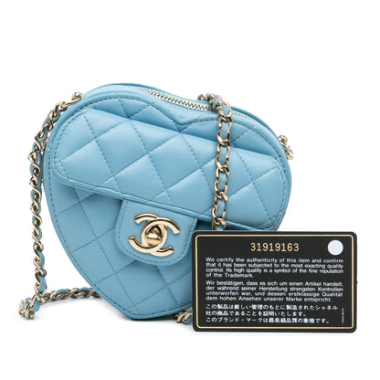 Chanel Sac Mini Lambskin CC in Love Heart Crossbody