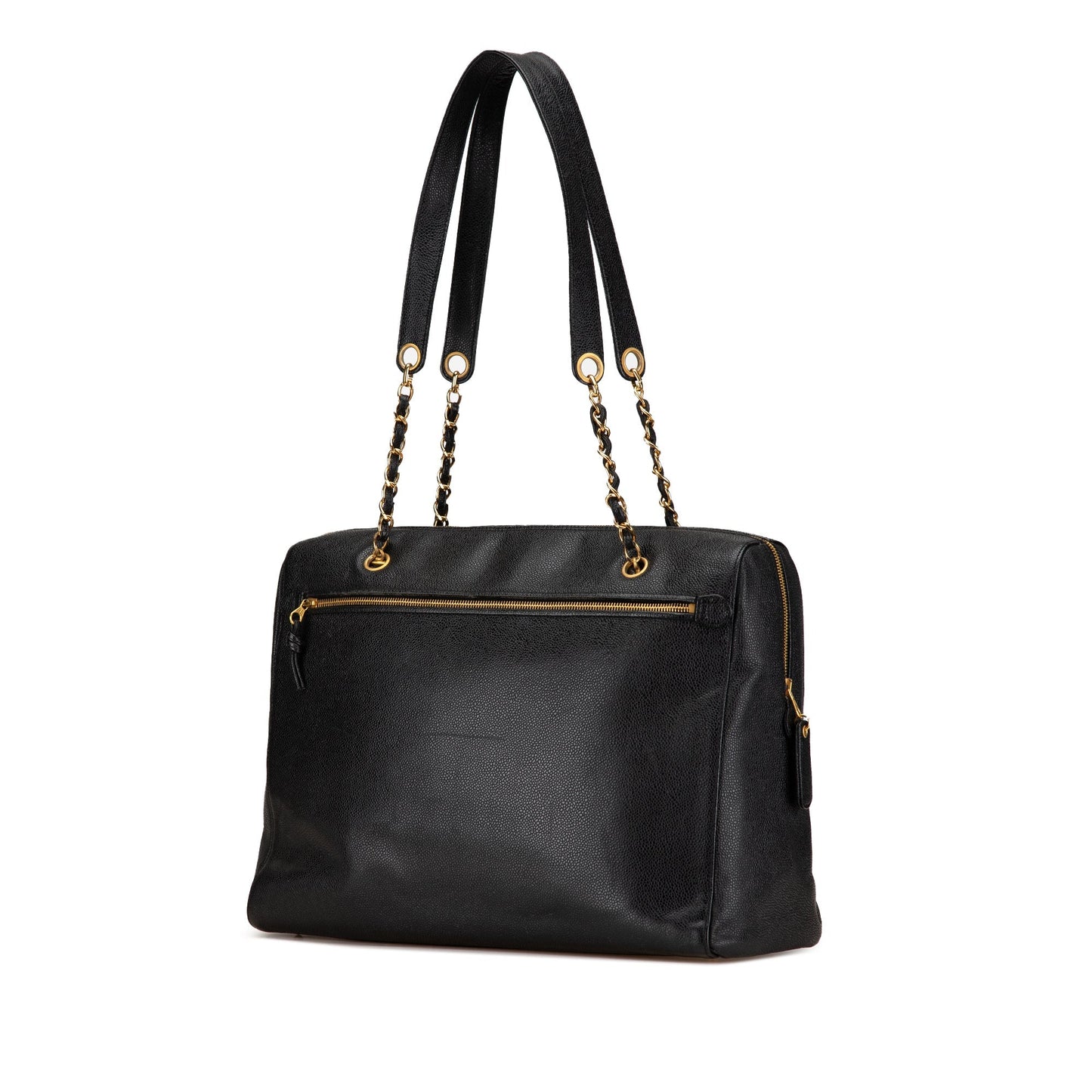 Black Chanel Caviar CC Shoulder Bag