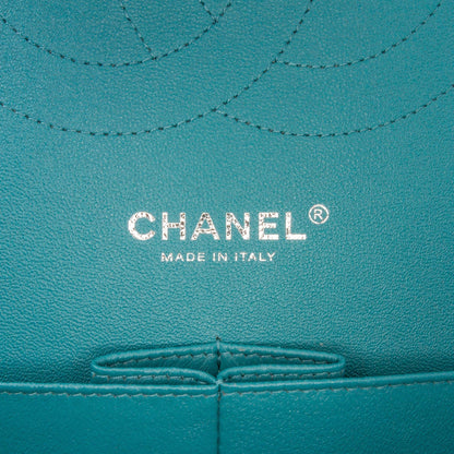 Blue Chanel Jumbo Classic Lambskin Double Flap Shoulder Bag