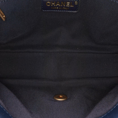Blue Chanel Medium Lambskin In the Loop Flap Satchel