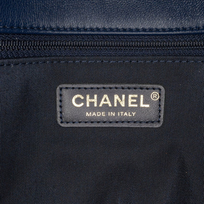 Blue Chanel Medium Lambskin In the Loop Flap Satchel