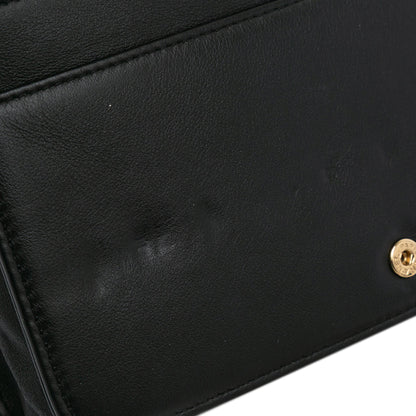 Black Chanel Bicolor Calfskin Boy Wallet On Chain Crossbody Bag
