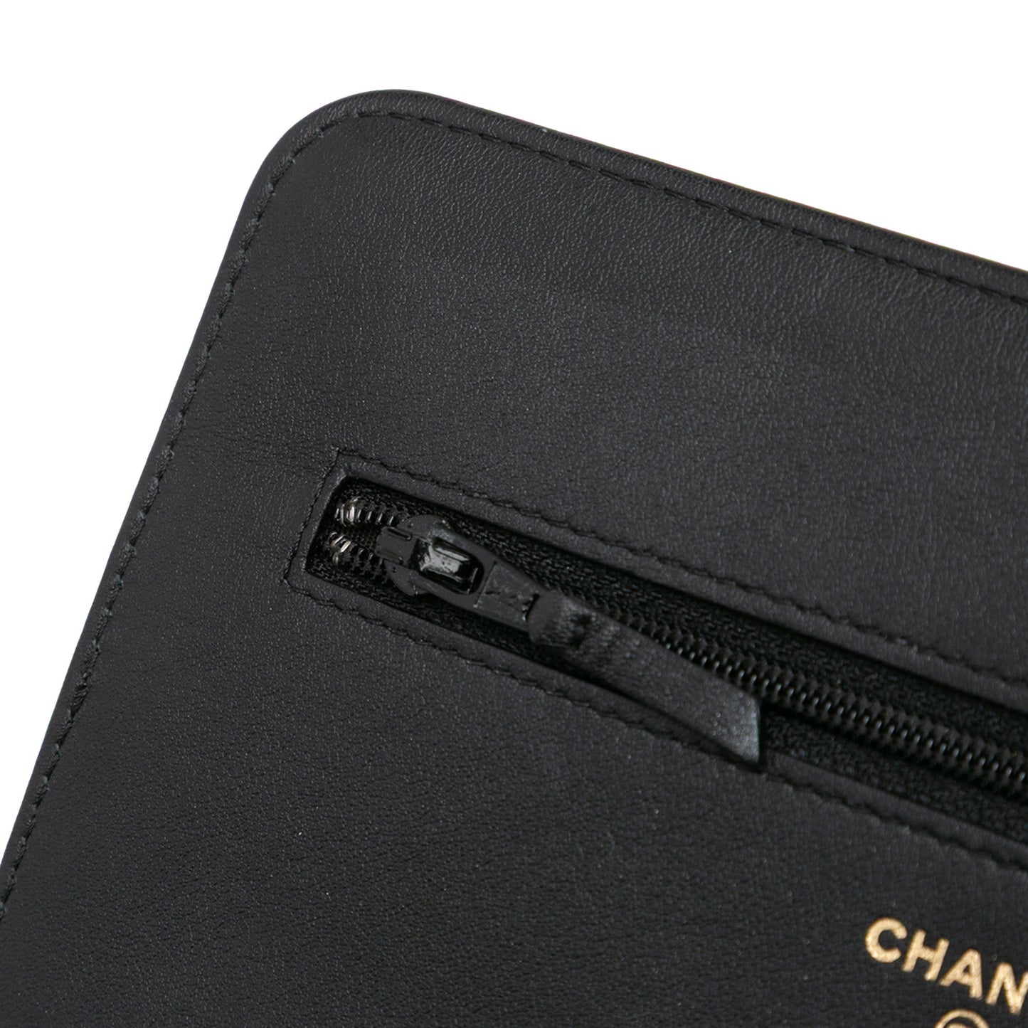 Black Chanel Bicolor Calfskin Boy Wallet On Chain Crossbody Bag