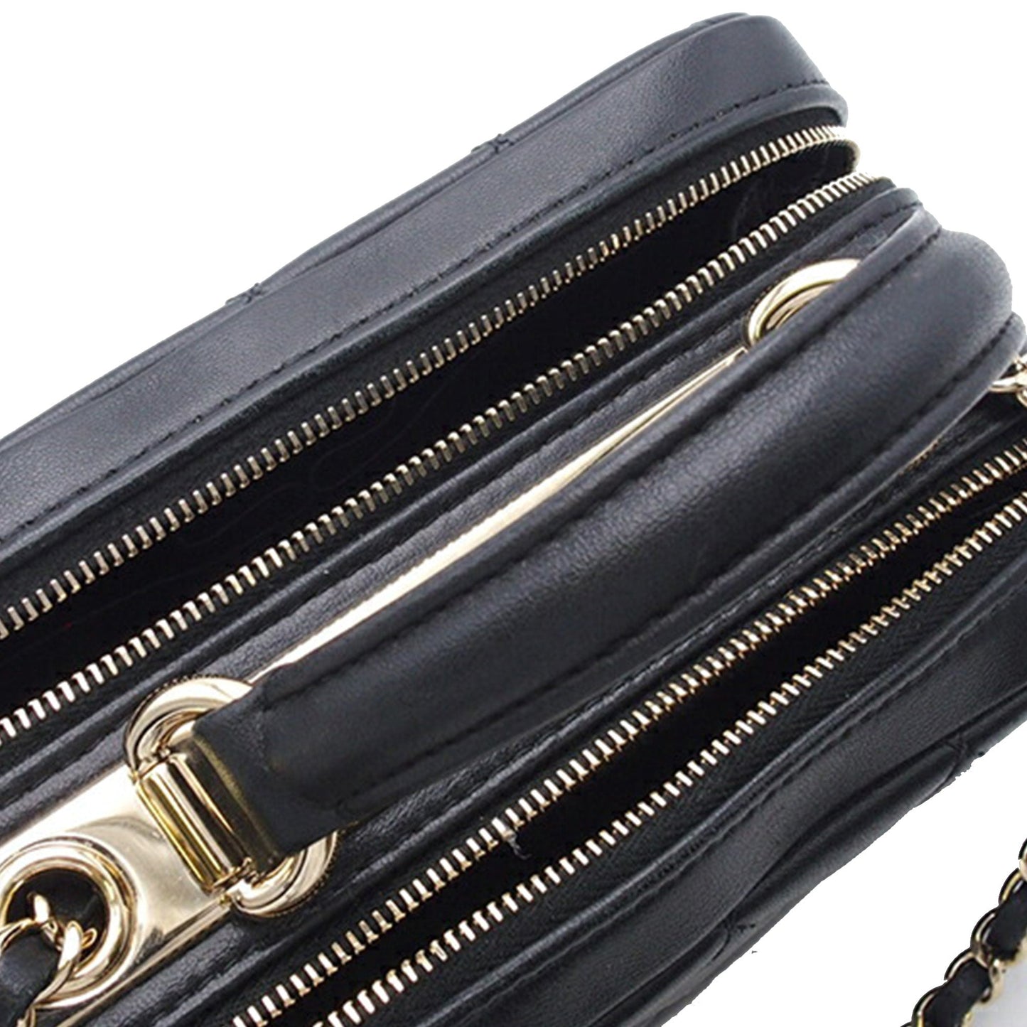Black Chanel Small Lambskin Trendy CC Bowling Bag Satchel