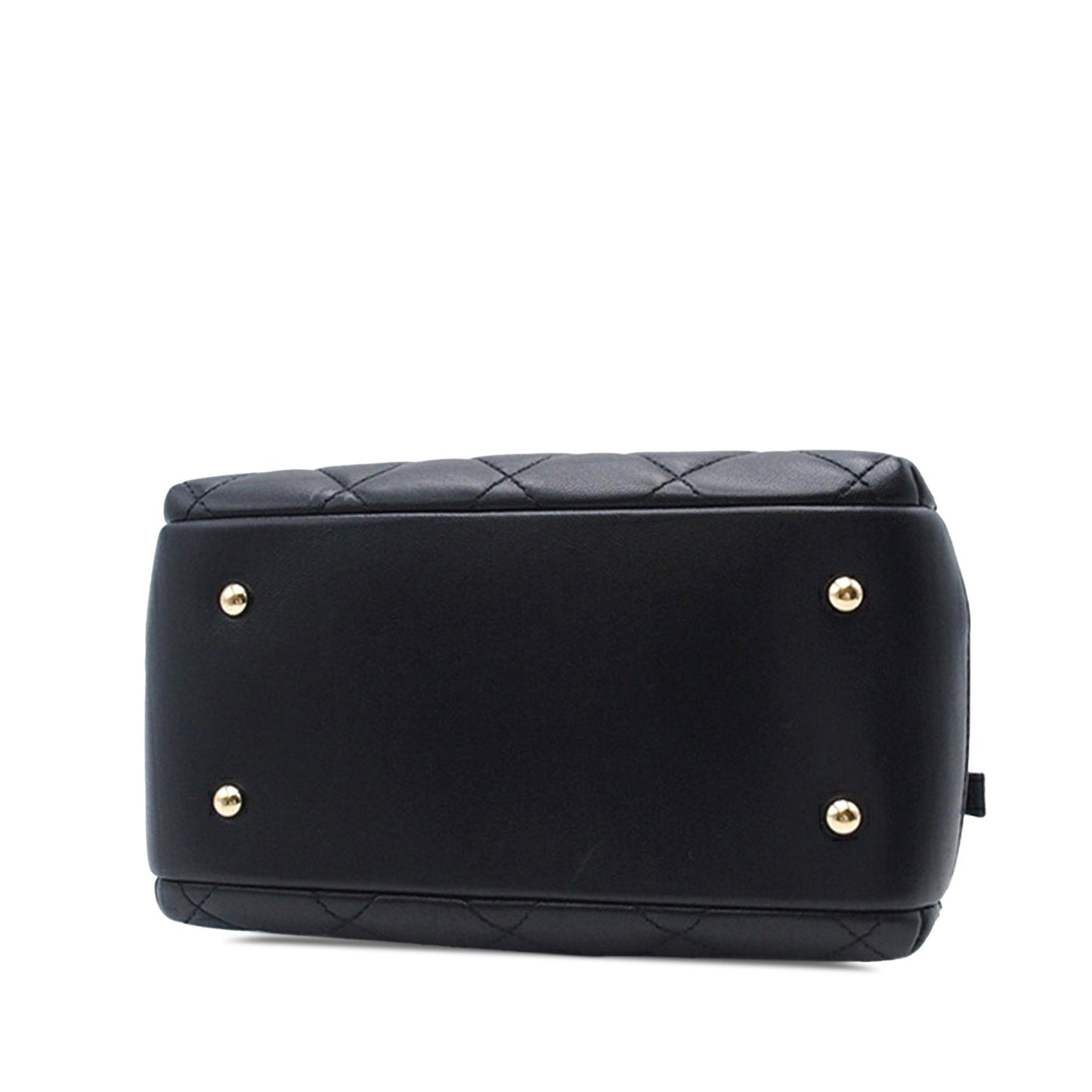Black Chanel Small Lambskin Trendy CC Bowling Bag Satchel