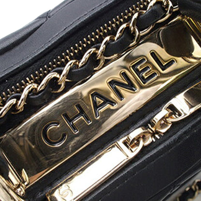 Black Chanel Small Lambskin Trendy CC Bowling Bag Satchel