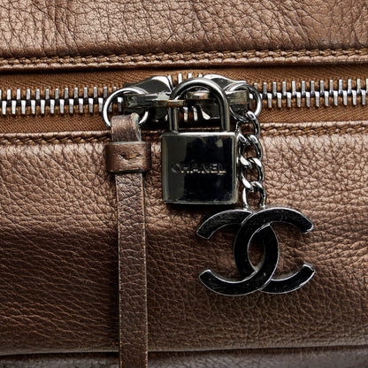 Chanel CC Chain Brown Lambskin Silver